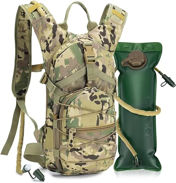 Hydrating Pack Backpack Daypack Water Backpack with 3L BPA Free Leak-Proof Water Bladder for Hiking Running Cycling Hunting