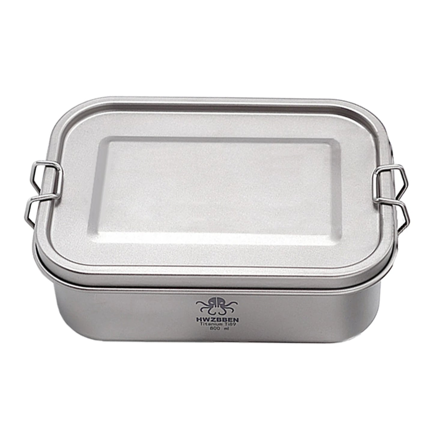 Camping Bento Box Titanium Bento Box Outdoor 800ml Lunch Box Rectangle Food Storage Container