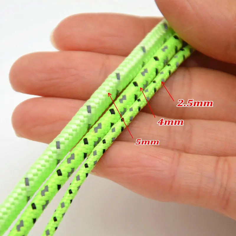 5M/10M/20M/50M Reflective Tent Rope Guylines Nylon Tent Line Cord Rescue Umbrella Paracord Rope Camping Hiking Tent Accessories