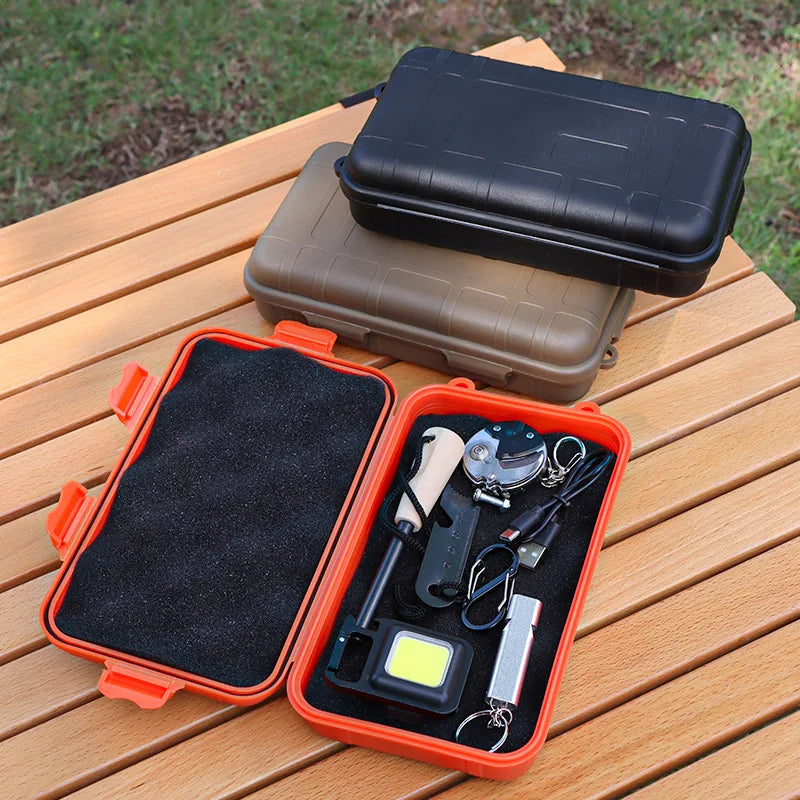 Outdoor Shockproof Waterproof Boxes Survival Airtight Case Holder For Storage Matches Small Tools EDC Travel Sealed Containers
