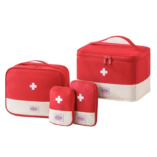 Portable First Aid Kit Bags Medicine Medical Large Storage Bag Pouch Camping Emergency Home Outdoor Travel Handle Bag Organizer