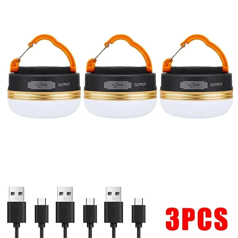 LED Lantern Portable Camping Light 3 Lighting Modes Camplights Hanging Rechargeable Outdoor Tent Home Emergency Lamp with Magnet
