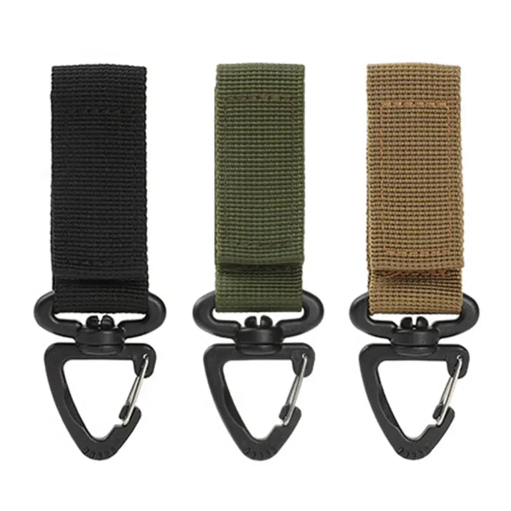3/4/5pcs Military Tactical Hanging Buckle Nylon Molle Backpack Belt Buckle D-Shaped Outdoor Climbing Carabiner EDC Keychain Hook