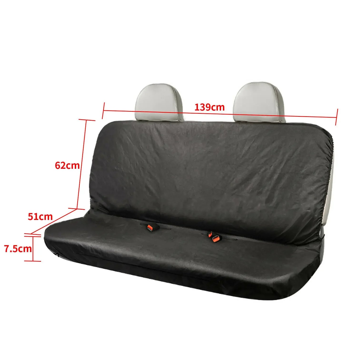 Waterproof Car Rear Back Seat Cover Black Pet Dog Protector Universal