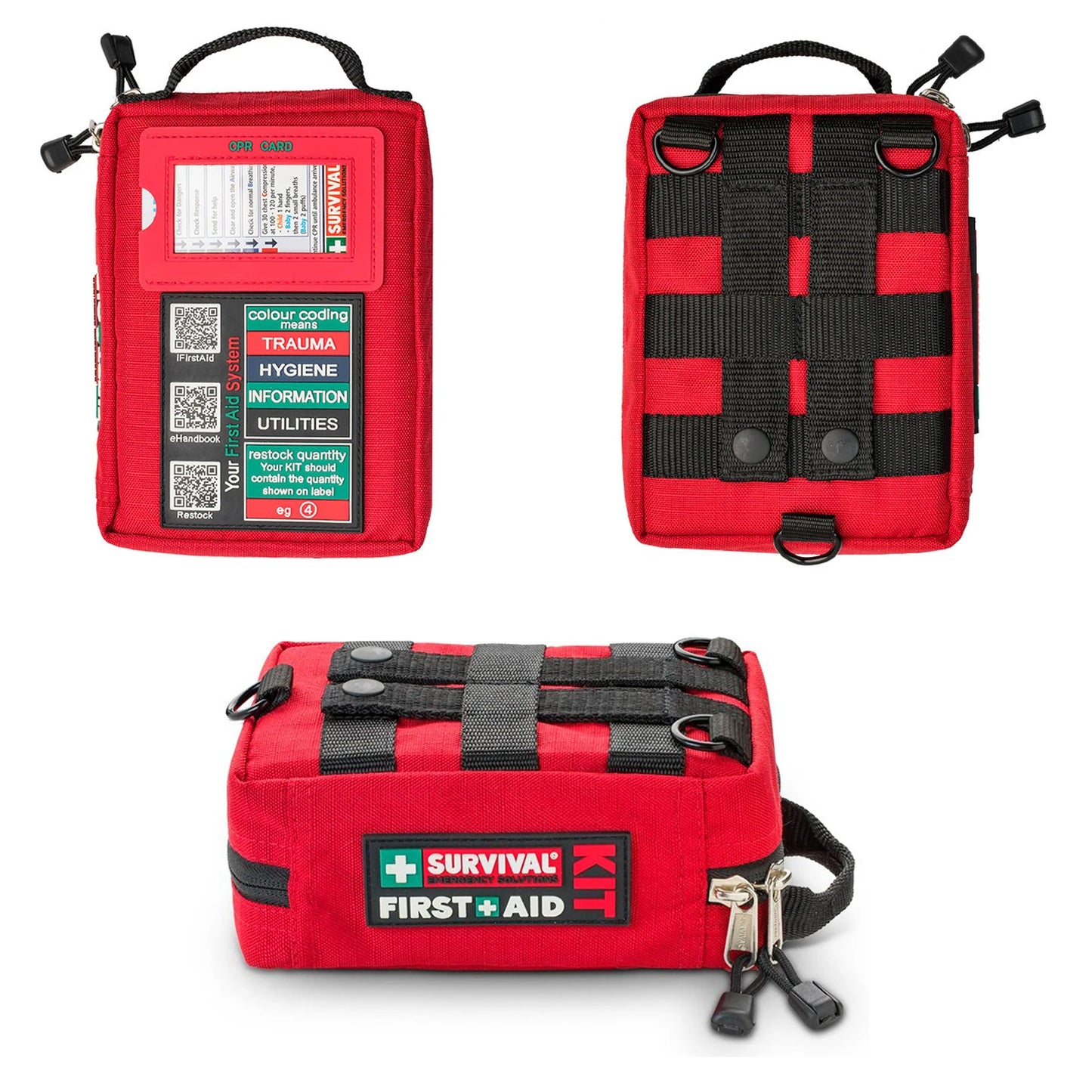 Empty/Complete Mini Car Emergency Trauma Kit Travel Medical Kit Survival First Aid Kit for Home Businesses Camping Hiking Sports