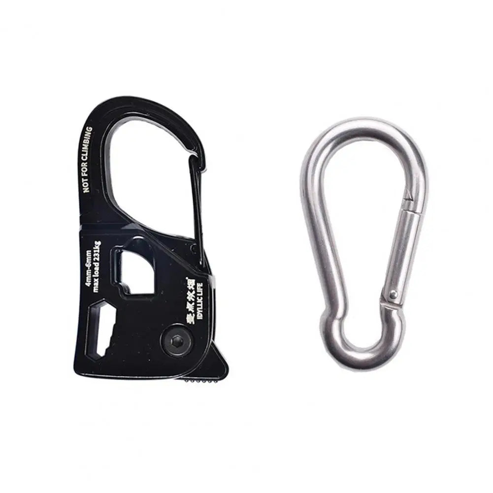 Camping Accessories Aluminum Alloy Tent Rope Tensioner Lightweight Portable Cord Adjuster for Strong Load-bearing Durable