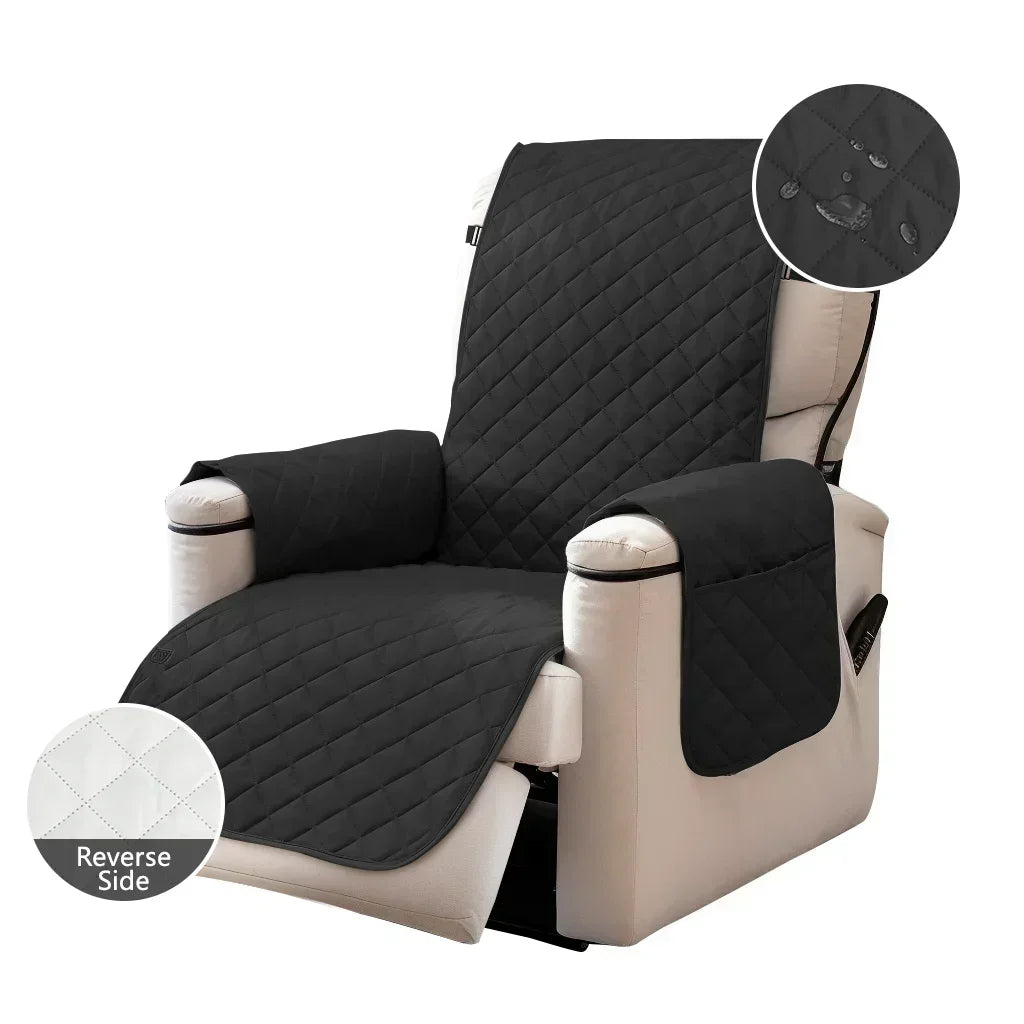 Recliner Sofa Covers Waterproof Sofa Slipcovers Non Slip Cover for Kids/Dogs/Pet Washable Furniture Protector with Elastic Strap