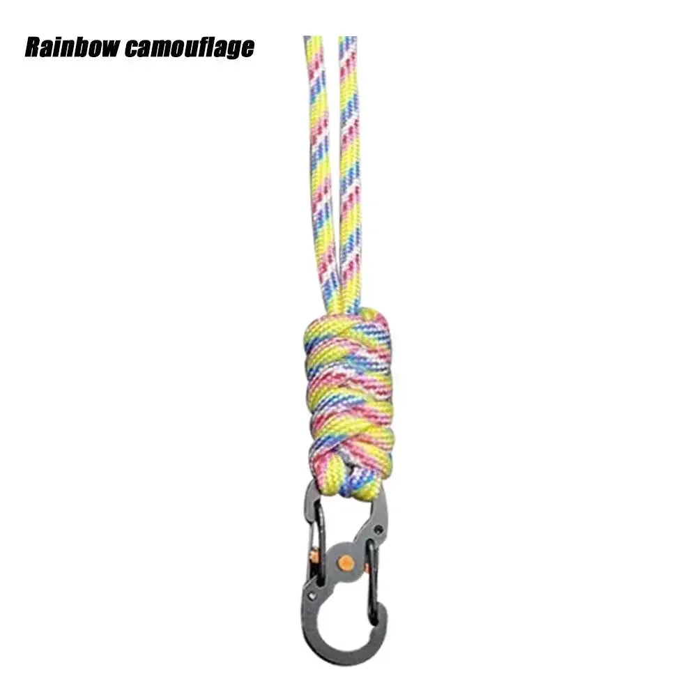 1PC Anti-Theft 8-Figure Umbrella Rope Hand-Woven Keychain Outdoor Wrist Camera Lanyard Anti-Loss Key Rope ID Belt