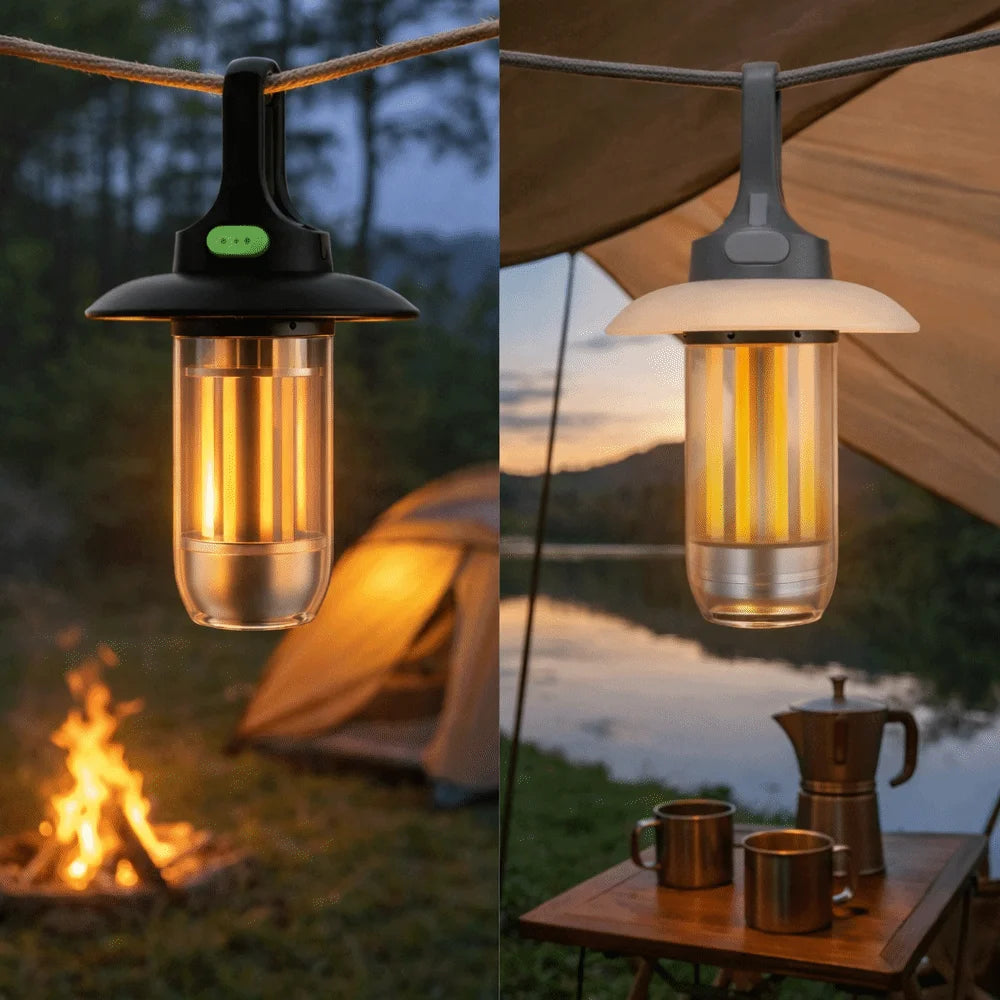 Super Bright Rechargeable LED Light 5 Lighting Modes Waterproof Camping Light 8 Light Filaments Handheld Portable Flashlight