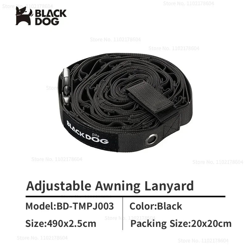 Naturehike BLACKDOG Outdoor Adjustable Length Awning Nylon Lanyard for Strong Durable Portable Camping Picnic Tent Accessories