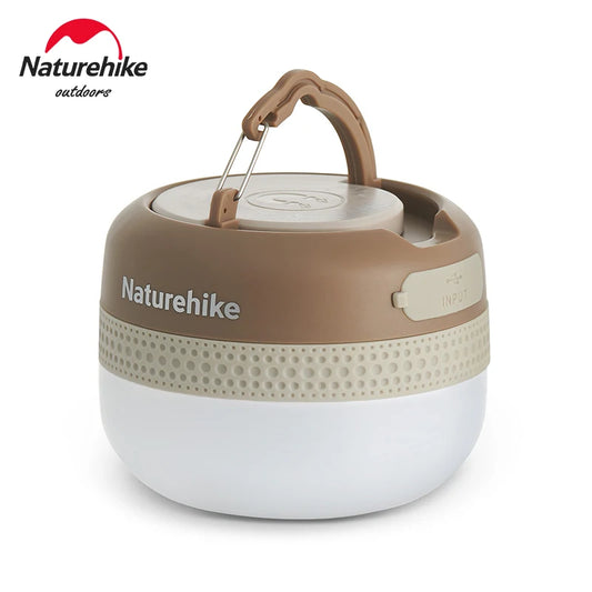 Naturehike Camping Light Rechargeable Outdoor Camping Tent Light with 5 Lighting Modes Hanging Portable Lamp 3 Brightness Levels