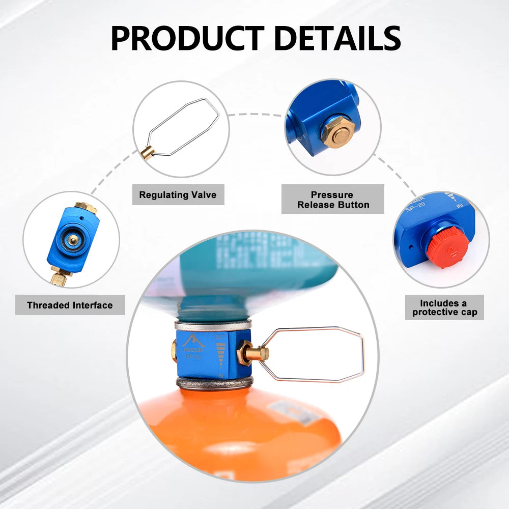 Widesea Camping Stove Propane Refill Adapter Gas Burner Gas Filling Butane Cylinder Tank LPG Saver Camping Equipment