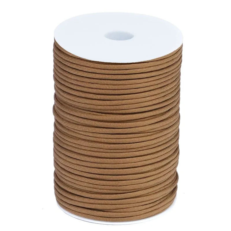 100M 550 Military 7-Core Paracord Rope 4mm Outdoor Polyester Parachute Cord Camping Survival Umbrella Tent Bundle
