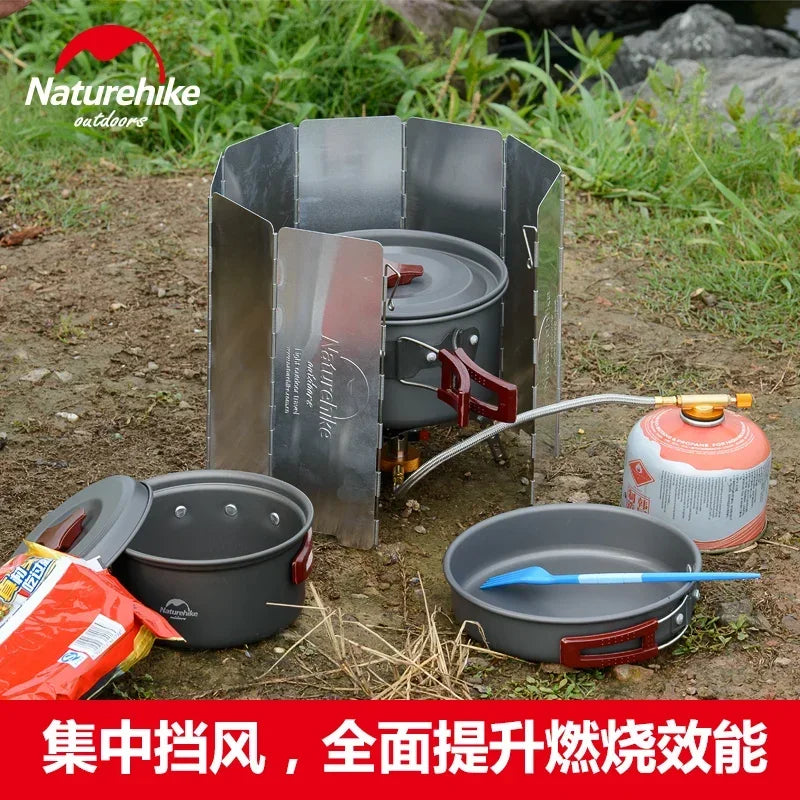 Naturehike-Windproof Folding Screen, Outdoor Camping Stove, Cooking Windshield, Windproof Accessories