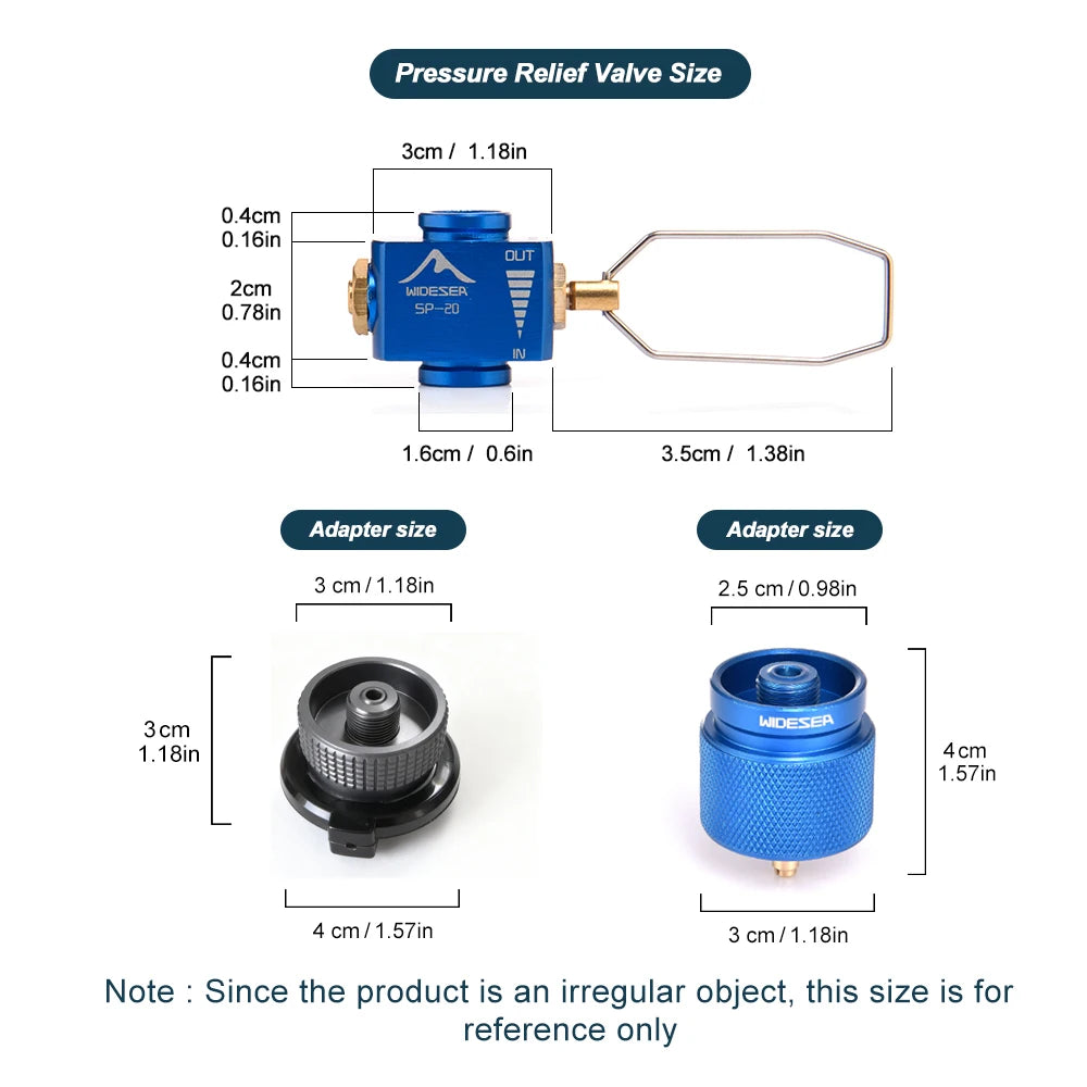 Widesea Camping Stove Propane Refill Adapter Gas Burner Gas Filling Butane Cylinder Tank LPG Saver Camping Equipment