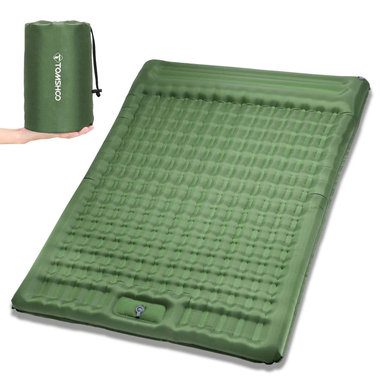 Tomshoo Inflatable Mattress w Built-in Pump Extra Thick 5Inch Double Sleeping Pad Mat Air Mattress Camping Backpacking Hiking