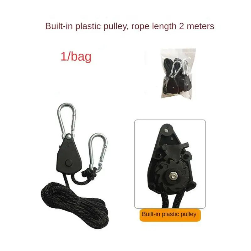 Inch Adjustable Grow Light Rope Ratchet Hanger Yoyo For Indoor Growing Light Tent Room Box GreenhouseFixtures