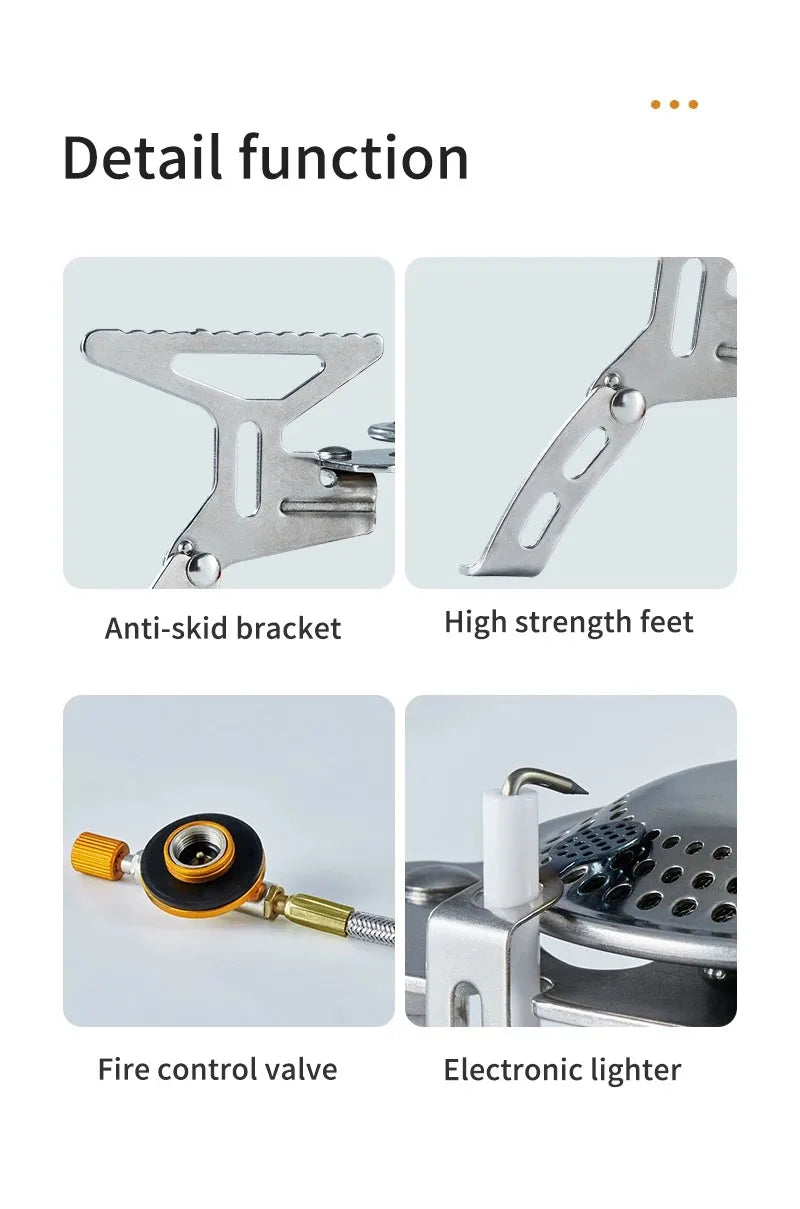 Naturehike 2026 New Camping Gas Stove High FirePower Folding Stable Gas Burner Picnic Hiking Winter Portable Cookingware Stove