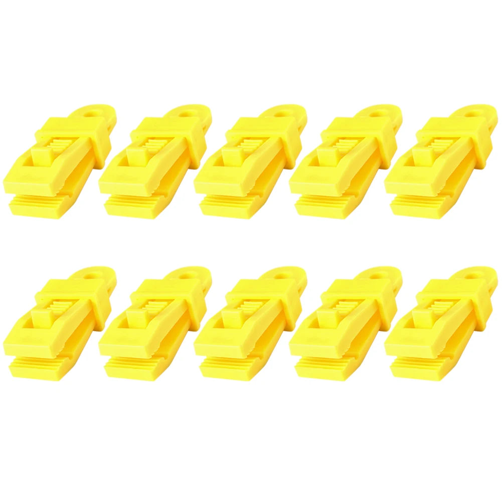 10PCS Tarpaulin Clip Tent Canopy Clip Buckle Outdoor Wind Rope Clamps Reusable Awning Mountaineering Camping Accessories