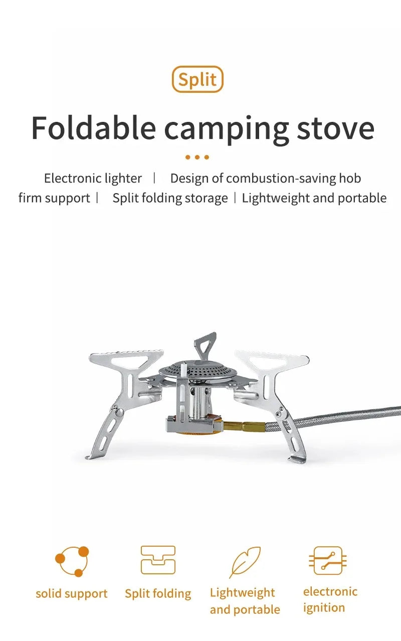 Naturehike 2026 New Camping Gas Stove High FirePower Folding Stable Gas Burner Picnic Hiking Winter Portable Cookingware Stove