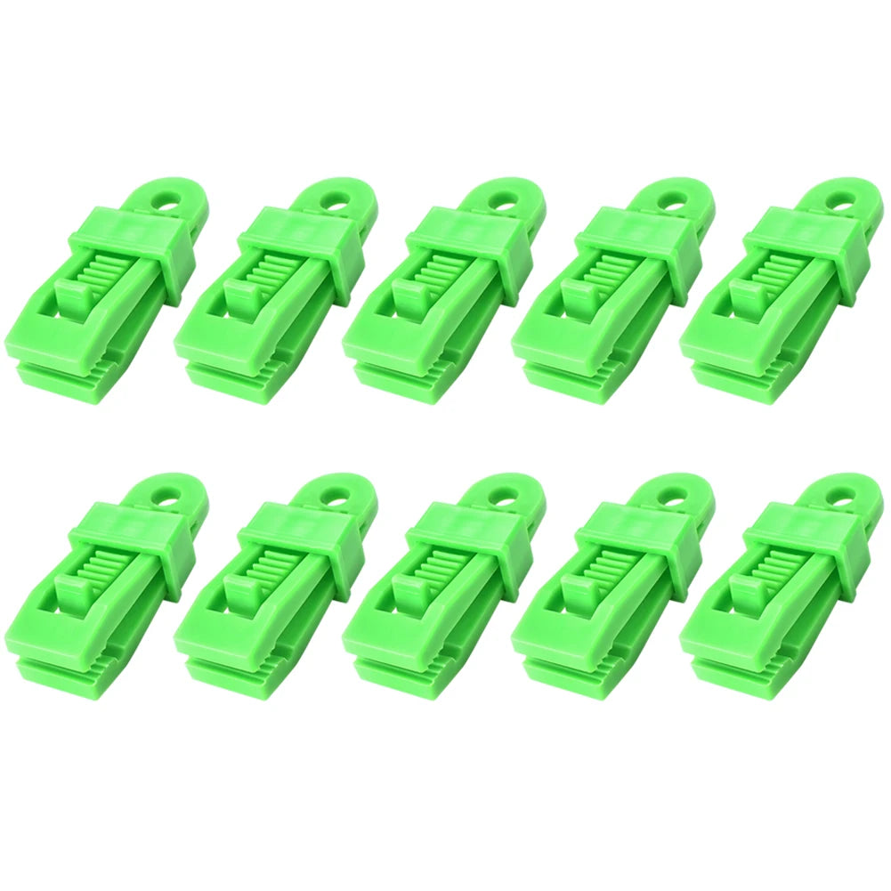 10PCS Tarpaulin Clip Tent Canopy Clip Buckle Outdoor Wind Rope Clamps Reusable Awning Mountaineering Camping Accessories