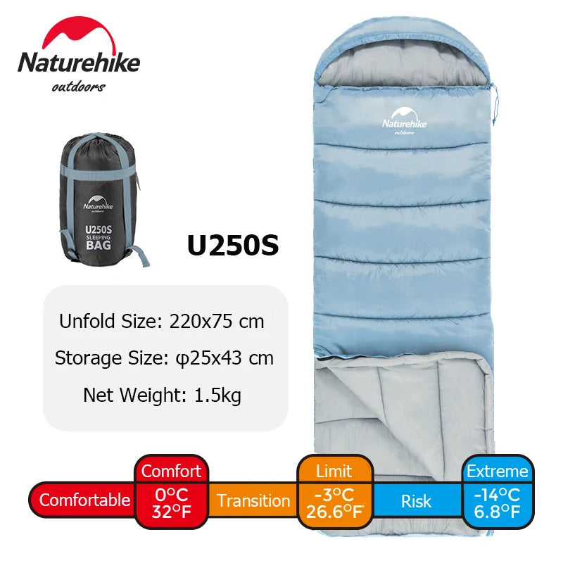 Naturehike Sleeping Bag Ultralight Cotton Sleeping Bags Camping Gear Emergency Sleeping Bag Camp Sleeping Gears Ice Flame Quilt