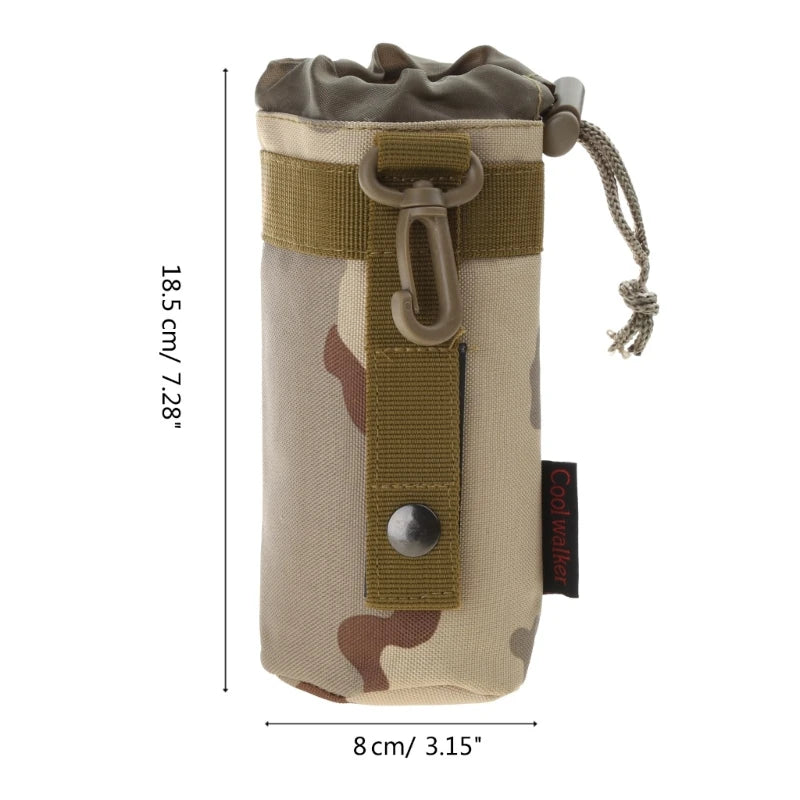 Webbing Tactic Water Bottle Drawstring Bottle Holder Hiking Travel