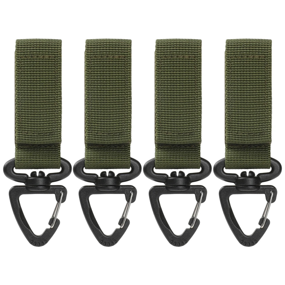 3/4/5pcs Military Tactical Hanging Buckle Nylon Molle Backpack Belt Buckle D-Shaped Outdoor Climbing Carabiner EDC Keychain Hook