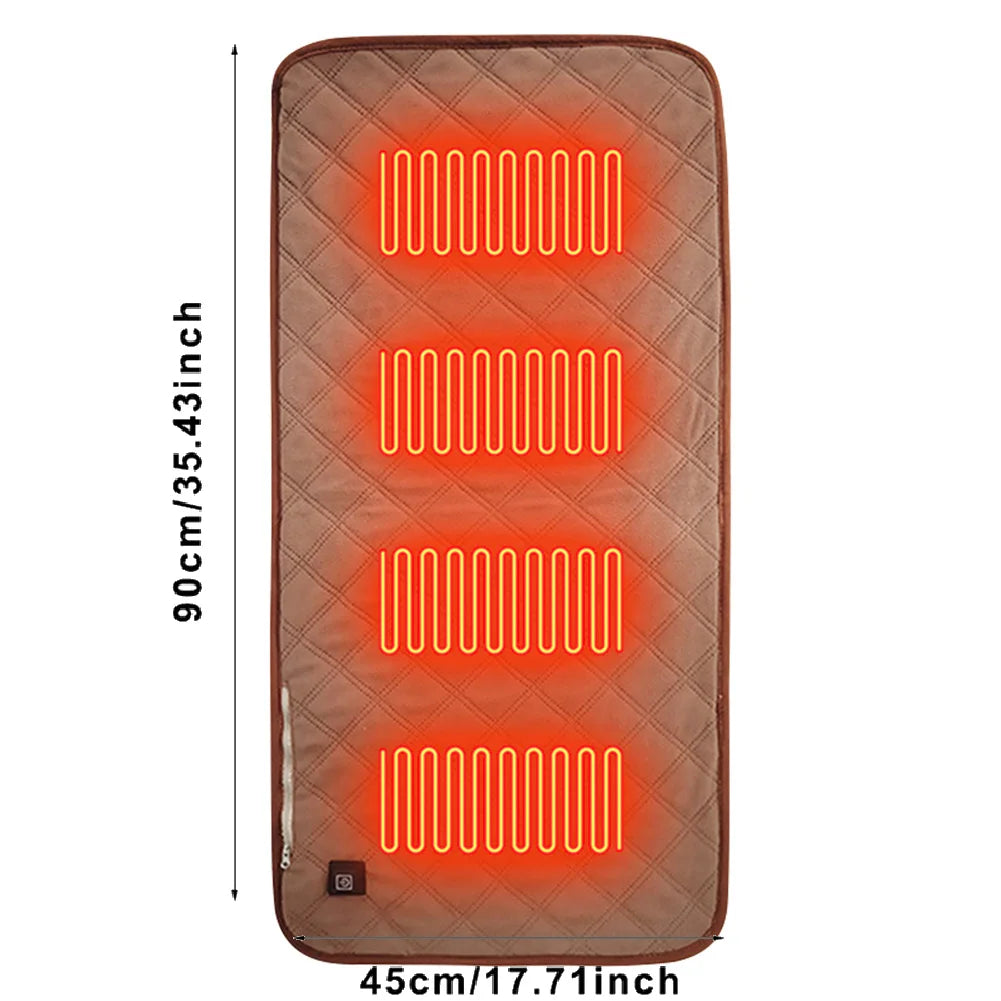 4 Heated Areas Electric Blankets Mat Winter Body Warmer Mattress Thermostat Heating USB Heated Camping Sleep Mat Outdoor Indoor