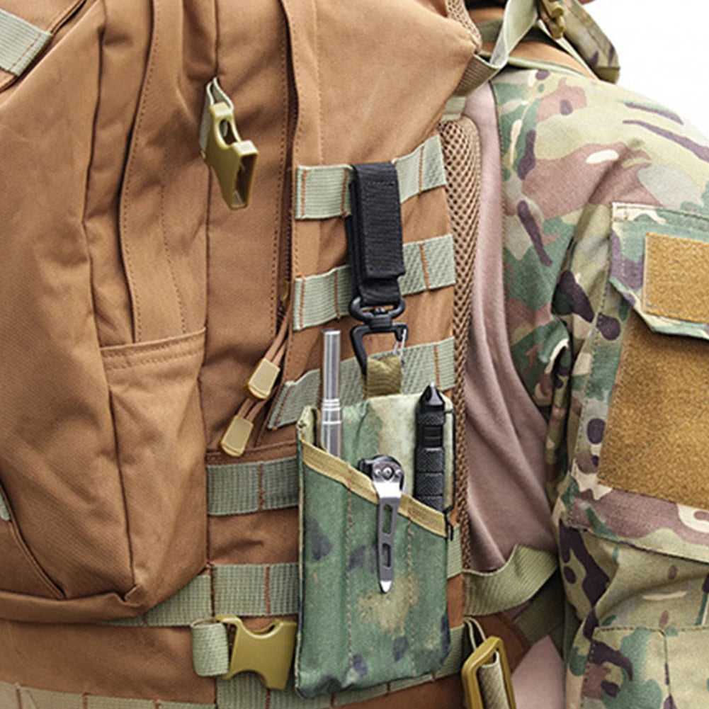 3/4/5pcs Military Tactical Hanging Buckle Nylon Molle Backpack Belt Buckle D-Shaped Outdoor Climbing Carabiner EDC Keychain Hook