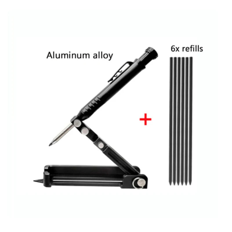 Measuring Anti Form Multi-function Adjustable Profile Scribing Ruler Deep Hole Pencil Contour Gauge DIY Woodworking Compass Tool