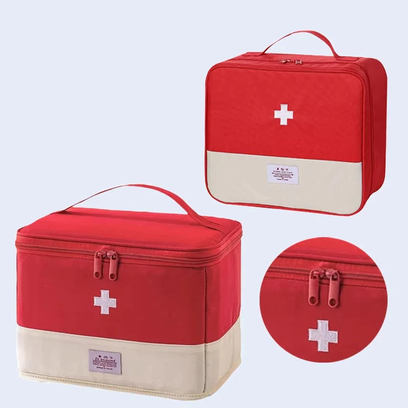 Portable First Aid Kit Bags Medicine Medical Large Storage Bag Pouch Camping Emergency Home Outdoor Travel Handle Bag Organizer