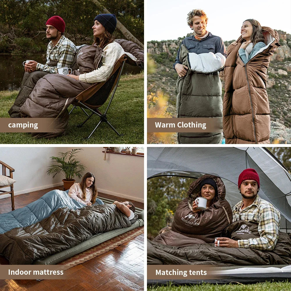 Naturehike Sleeping Bag Ultralight Cotton Sleeping Bags Camping Gear Emergency Sleeping Bag Camp Sleeping Gears Ice Flame Quilt