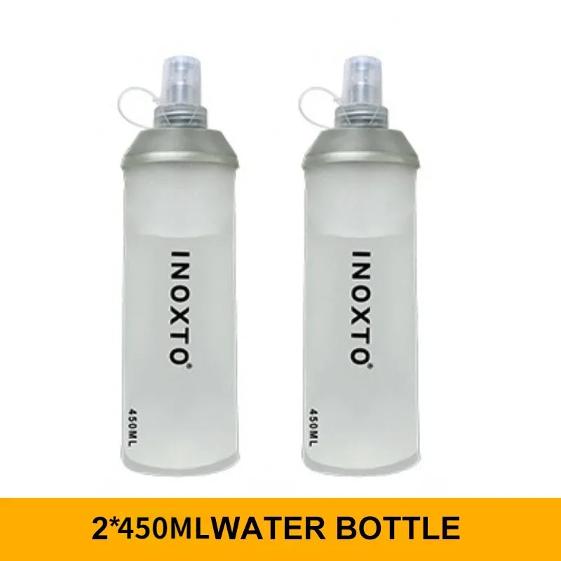 INOXTO 250ml 500ml Outdoor Running Sports PEVA Water Bottle Mountain Biking Water Bladder Soft Water Bottles for Cycling Hiking