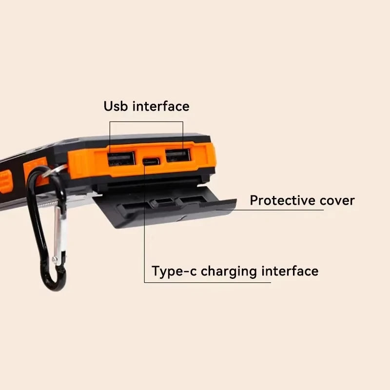 Xiaomi 200000mAh Solar power bank Portable Large Capacity Charger Compatible Lanyard Compass External Battery Outdoor PowerBank