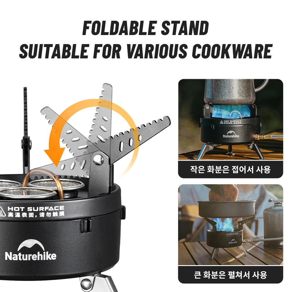 Naturehike Faint Star Camping IGT Stove Outdoor Foldable Gas Stove Butane Fuel Stove Tourist Gas Burner Picnic Stove  Cookware