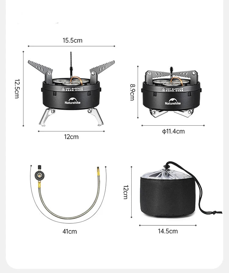 Naturehike Faint Star Camping IGT Stove Outdoor Foldable Gas Stove Butane Fuel Stove Tourist Gas Burner Picnic Stove  Cookware